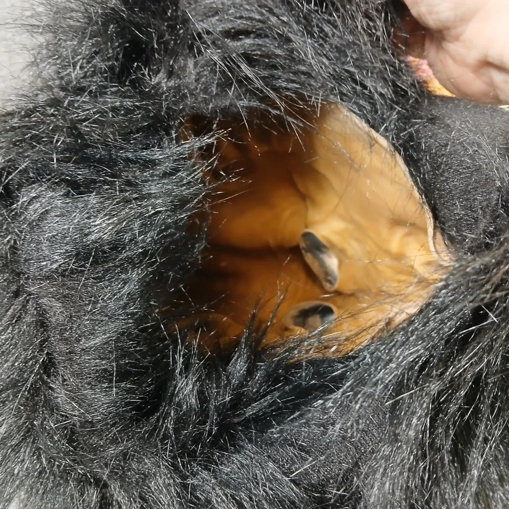 Unbranded Gorilla Mask Kids One Size‎ Black Faux Fur Latex Primate Halloween
